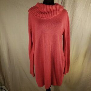 H&M Basic Pink Cowl Neck Sweater Tunic - L